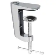 0.29"/M10 Thread Hole Table Mount Clamp for Microphone Arm Lamp Stand Silver