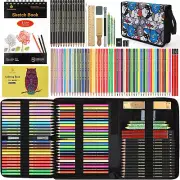 100 Art Supplies Drawing Kit Pro Drawing Supplies Set Has 3-Color Sketchbook