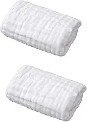 HONITANO 2Pcs Bath Towel Six Gauze Blanket Soft Breathable Wrap Cloth for Skin Care Lightweight and Durable for Newborns