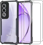 Case for Oppo A80 5G + [2 Pack] Screen Protector, Electro-weideworld Ultra Thin Shockproof Scrath Resistant Protective Phone Case Cover for Oppo A80