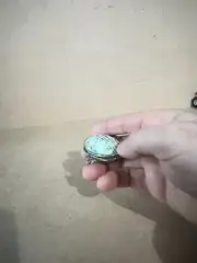 Vintage Compact Gem Shell Pendant/Pills Box
