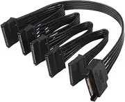 Ysyaxsyt 15 Pin Sata Power Splitter 1 To5 Hard Drive HDD SSD Power Supply Cable Cord Extension Cable Hard Disk Expansion Cable