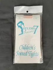 Studio 7 Dancewear Theatrical Pink footed ballet tights, Child Large, new