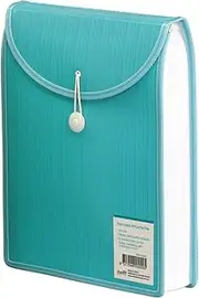 Bantex, A4 Top Load Attache File, Store up to 500 Sheets, Elastic and Button Closure, Blue