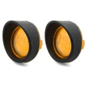 2pcs Turn Light Amber Lens Cover Bezels Visor for Harley Touring Softail Dyna