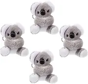 NOLITOY 4pcs Plush Pendant Keychain Cute Doll Key Pendant Doll Key Chain Grey Plush