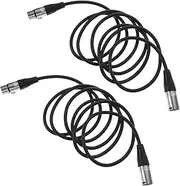 DRESSOOS 2pcs 3 Microphone Adapter Cable Durable XLR to Audio Transferring Cable for Microphones Speakers Mixers Flexible and Reliable Audio Jack Splitter for Easy Operation