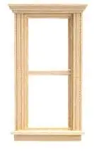 HOUSEWORKS Half Scale (1/2") Traditional Pediment Dollhouse Window (HWH5051)