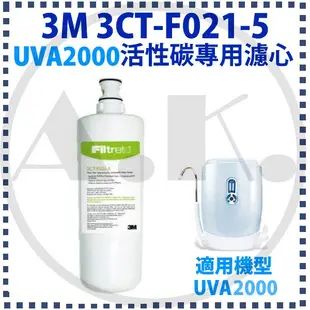 3CT-F021-5濾心 UVA2000活性碳替換濾心 另售燈匣組合優惠組 純淨好水 過濾王