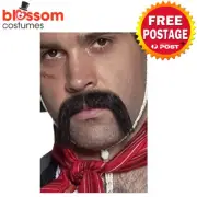 AC410 Mexican Tash Wild West Cowboy Western Handlebar Costume Bandit Moustache