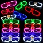 20 LED Glasses for Kids Adults Glow in the Dark Party Favor Supplies Light up Gl