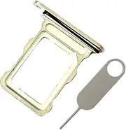 SIM Card Tray Slot Holder Replacement for iPhone 16Pro/16Pro Max -Both Single SIM and Dual SIM Card Versions are Applicable (White)
