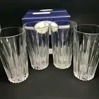 Royal Doulton Carnegie Crystal Highball Set of 4 Glasses In Box Unused