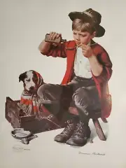 Norman Rockwell Seriolithograph (Bedside Manner) in Color on Paper # & Framed