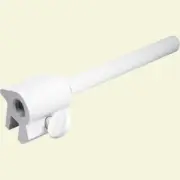 3 In., Extruded Aluminum, White Reversible Sliding Window Bar Lock