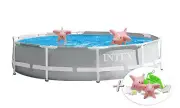 Intex 26702GN Prismframe Pool (305x76cm) incl. Pump + Inflatable Swim Animals