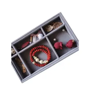 戒指耳釘耳環首飾托盤抽屜飾品分隔絨布項鏈手表展示柜珠寶收納盒