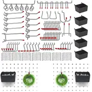 Pegboard Hooks Assortment Set 114 Pcs for Tool Organization
