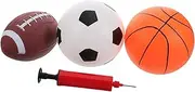 Mini Basketball Toys for Boys and Girls Boy Girl Bouncy Ball Set Inflatable Soft Play Balls Pump PVC Material
