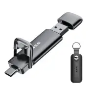 256GB Dual USB C Flash Drive, 2-in-1 Type C+ USB A 3.2 Gen2 Solid State Thumb...