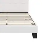 Oikiture Bed Frame King Size Base White Boucle TOFU