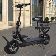Portable Foldable Electric Scooter 1200W 50KM/H 50KM 12" Tires Commuter w/Seat