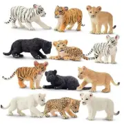 12 Safari Animal Figurines, High Emulational Baby Plastic Zoo Safari Animals