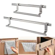 Over Door Tea Towel Holder Rack Bathroom Rail Kitchen Bar Hook Cupboard Hanger