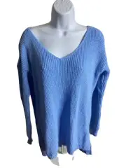 BooHoo new with tags blue vneck sweater size S over sized