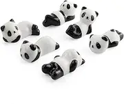 E-outstanding 6-Pack Ceramic Panda Shaped Chopstick Rest Rack Spoon Fork Knife Ware Holder Practical Kitchen Tableware