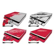 OFFICIAL NHL DETROIT RED WINGS VINYL SKIN FOR PS4 SLIM CONSOLE & CONTROLLER