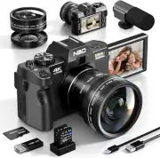 4K Digital Cameras for Photography - 48MP/60FPS Video Camera for Vlogging, Wifi