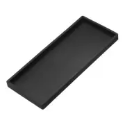 Silicone Bathroom Tray, 12" x 5" Soap Dispenser Tray, Black
