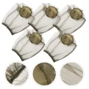 5pcs Hat Beekeeping Hat Bees Head Netting Head Net Hat Bees Head