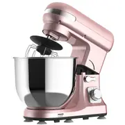 YOPOWER 6.5L Stand Mixer, Pink Electric Food Mixer, 6-Speed Flour Kitchen Machine with Dough Hook, Whisk & Beater - 1400W Updated