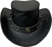 [SHAMROCK] Leather Cowboy Hat for Men Women Lightweight Handcrafted Western Shapeable Wide Brim | Western Hats for Men