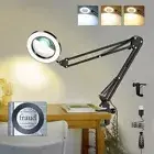 Table Desk Lamp with10X Magnifying Glass Stand for Close Work, Repair, Reading