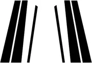 LUMIXE Car Black Pillar Posts Decal Cover, for CR-V 2002 2003 2004 2005 2006, Window Trim Stickers Decoration Accessories Auto Window Pillar Molding