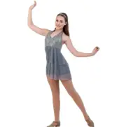 Free Spirit Child Medium Ballet Dance Costume Contemporary Unitard Glitter/Mesh