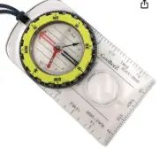 Map Baseplate Compass with Adjustable Declination Clinometer Magnifying Glass F