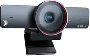 WYRESTORM 4K Conference Webcam with AI Tracking, Auto Framing, 120° Wide Angle, 90fps, 8X Digital Zoom, ePTZ, Dual Mics, Conference Room Webcam for Video Call, Remote Education, HD Live Streaming