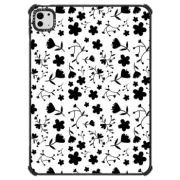 iPad Pro 11-inch (M4) iPad Impact Case Abstract minimalist black white floral illustration