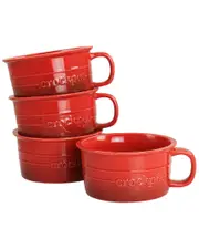 Crock-Pot Appleton 24oz Stoneware 4pc Soup Mug Set
