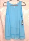NWT Ladies VINCE CAMUTO Light Blue Pullover Top - Sz M