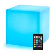 8-in LED Cube Night Light, 16 RGB Colors Rechargeable Mood Lamp W/Remote, Cor...