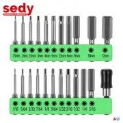 23Pcs Hex Bit Set Magnetic SAE 1/4" Shank Quick Bit Holder Screwdriver Impact