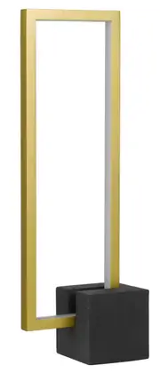 Bucharest TFS TABLE LAMP 12wSMD LED W:100 L:175 H:500 3000kBLACK base/GOLD Annodised