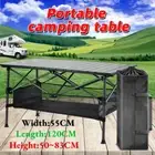 Folding Camping Table Roll Up Aluminum Portable Outdoor Picnic BBQ Desk AU