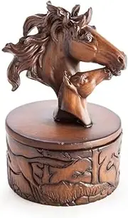 MDI Australia Mother and Foal Horse Head Trinket Box