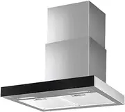 Devanti Range Hood 60cm 600mm Rangehood Kitchen Canopy Chimney Wall Mount, Stainless Steel Touch Control Tempered Glass, 3 Speed Exhaust Fan Aluminium Filters LED Lights